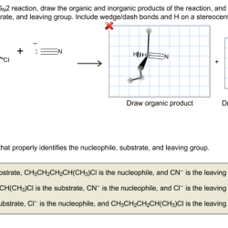 Draw the product of an sn2 reaction shown below